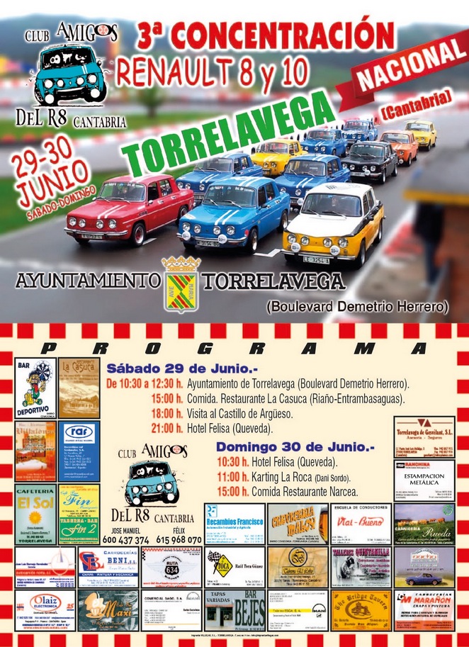 3ª Concentración Nacional Renault 8 - 10 en TORRELAVEGA