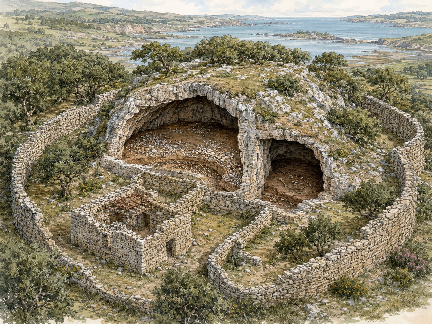 Recreación del Complejo arqueológico de Monte La Tolle en San Vicente de la Barquera