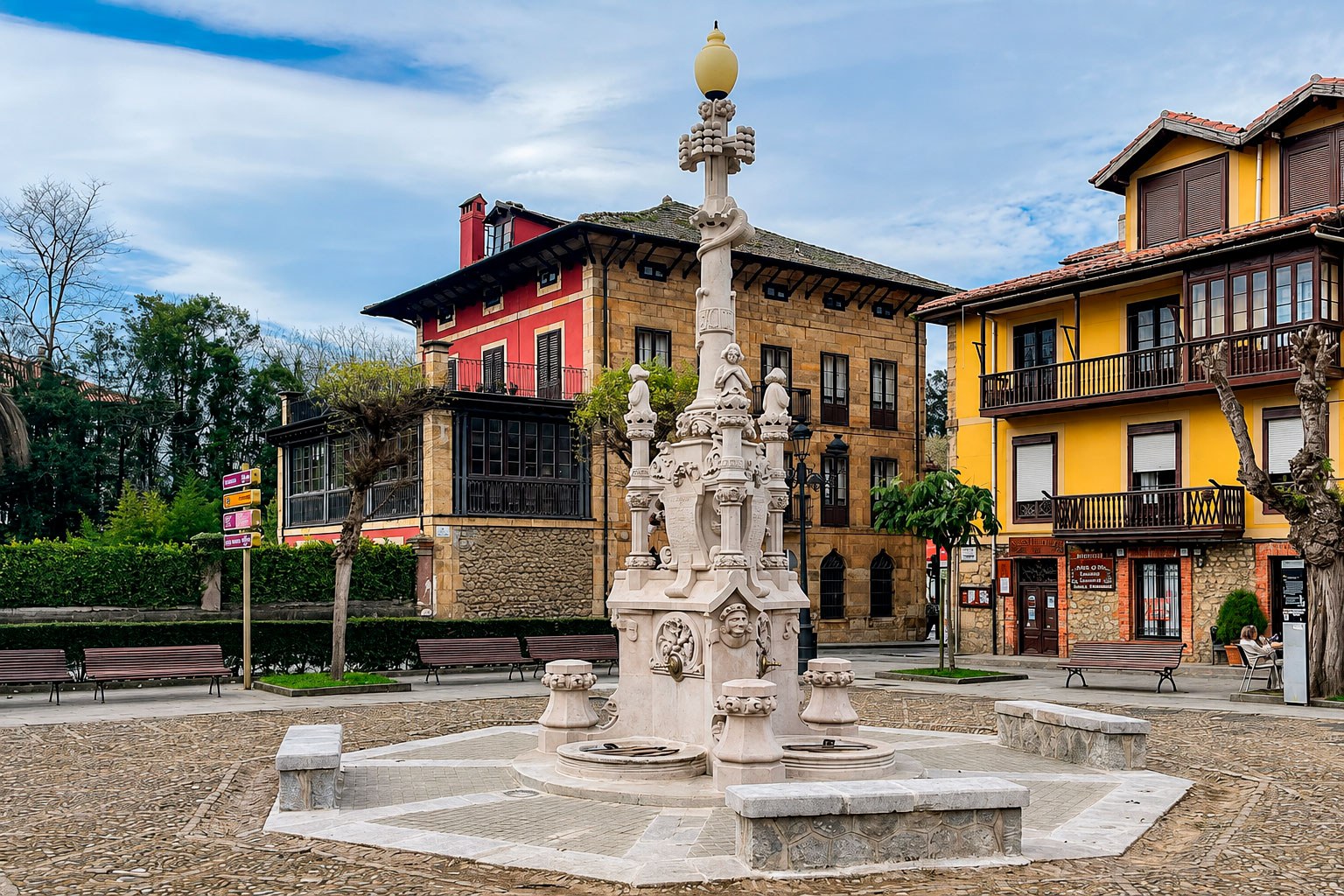 Fuente de los Tres Caños en Comillas, Cantabria
