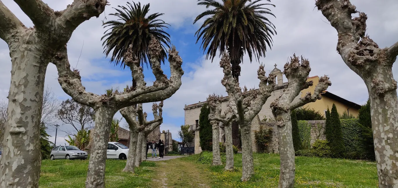 Zaguán de cuatro arcos de la fachada principal del Palacio de Peredo