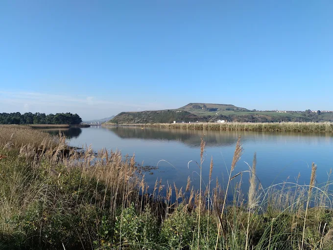 Fábrica de Solvay en Barreda vista desde la ría de San Martín