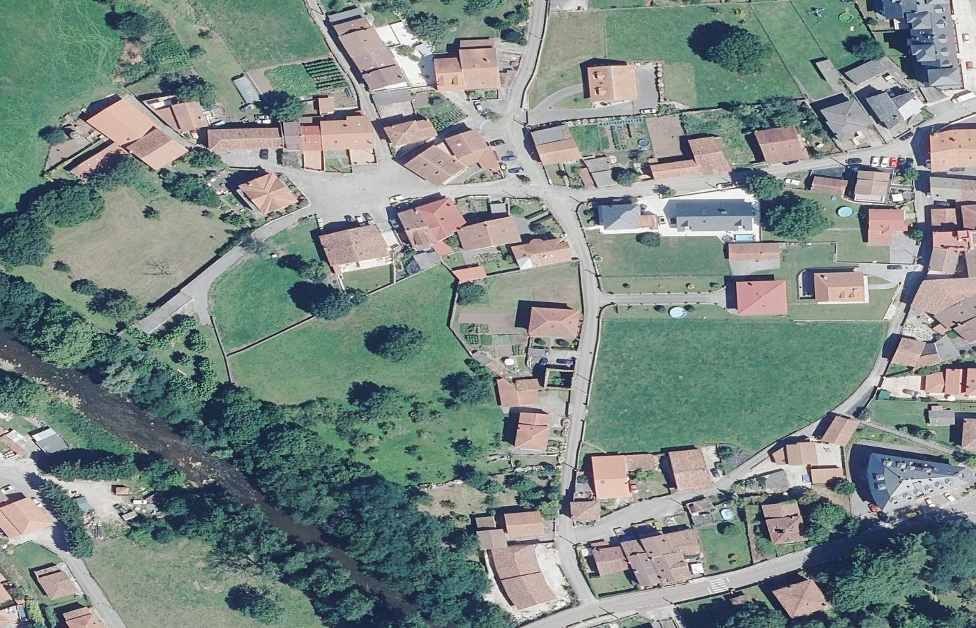 Ortofoto aérea de Santa María de Cayón, municipio de Santa María de Cayón