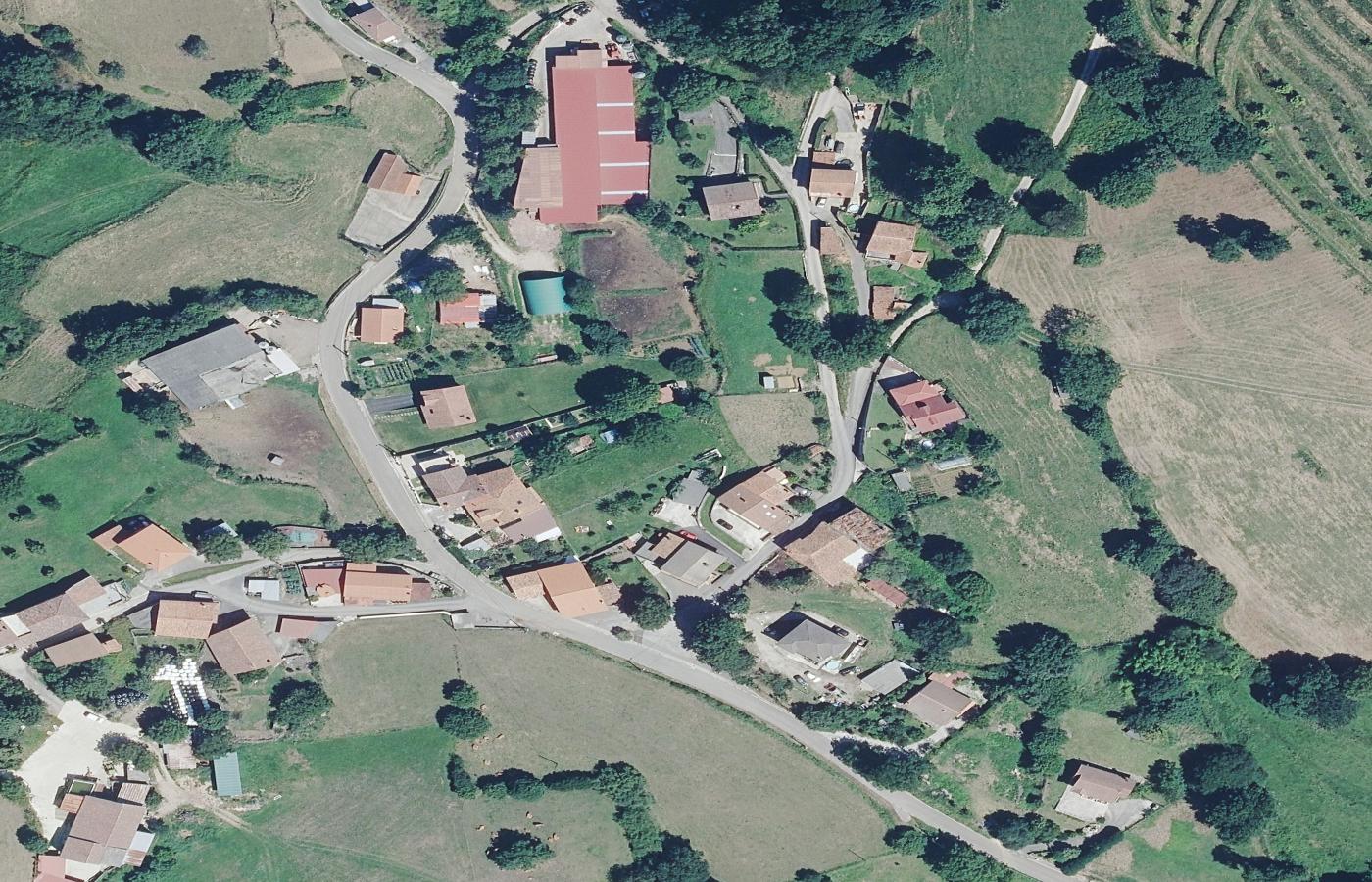 Ortofoto aérea de Pando, Santiurde de Toranzo