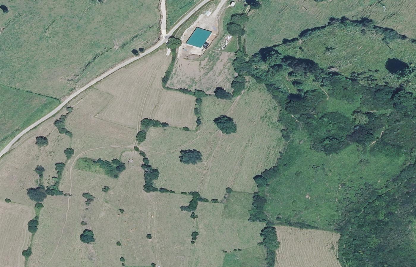 Ortofoto aérea de vega del río Pas en Santiurde de Toranzo, Santiurde de Toranzo