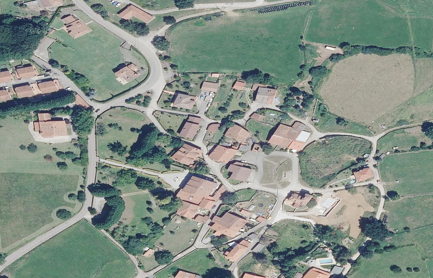 Ortofoto aérea de Villasevil, Santiurde de Toranzo